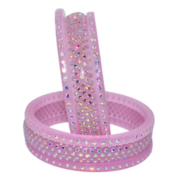 Rich American Diamond Baby Pink Kada set