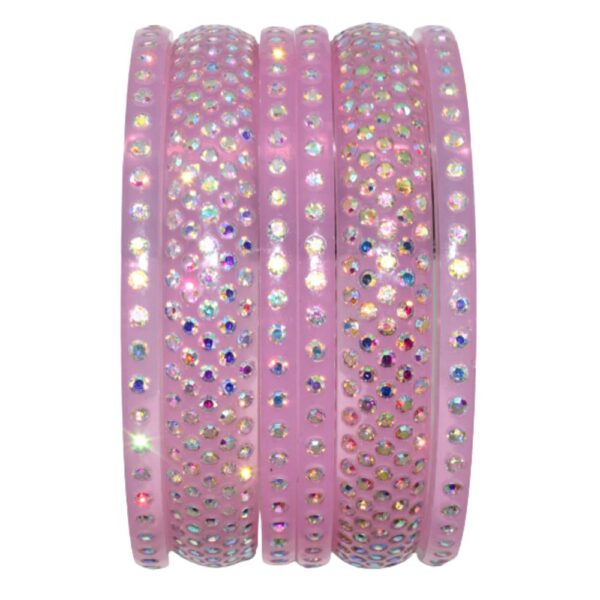 Rich American Diamond Baby Pink Kada set