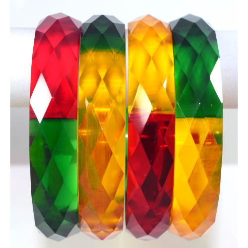 Multicolor crystal cut kada set
