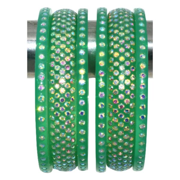 Rich American Diamond Sea Green Kada set (Copy)