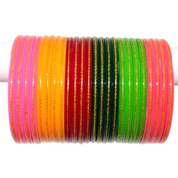 colorful Brass work Seep laminate Bangles