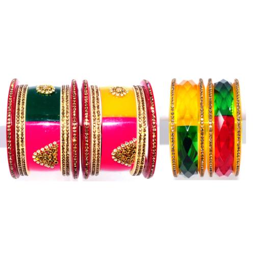 Multicolor kangan and choora set