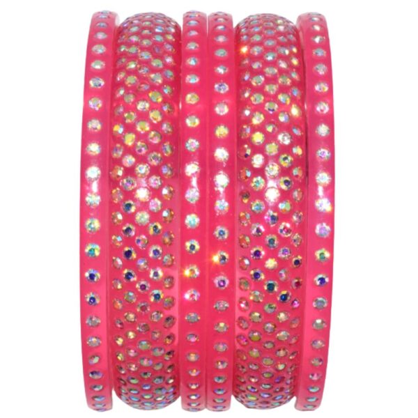 Rich American Diamond Pink Kada set