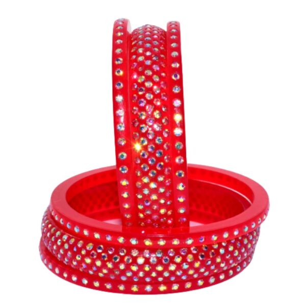 Rich American Diamond Red Kada set