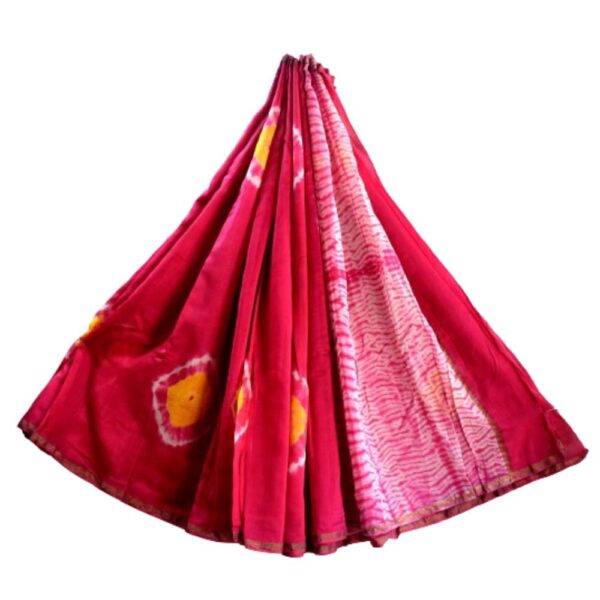 Hand Block Printed Chanderi Silk cotton saree