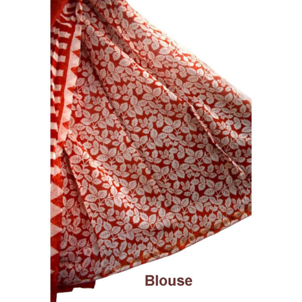 Hand Block Printed Chanderi Silk cotton saree