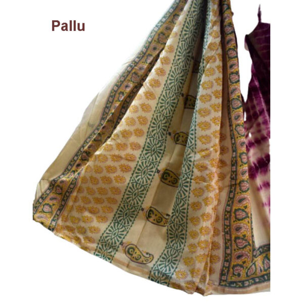 Hand Block Printed Chanderi Silk cotton saree