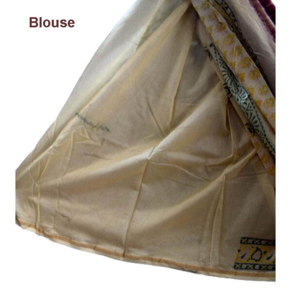 Hand Block Printed Chanderi Silk cotton saree