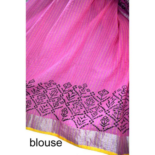 Batik print Cotton Lilen Saree 07