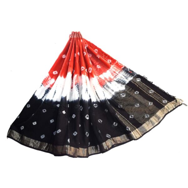 Batik print Cotton Lilen Saree 05