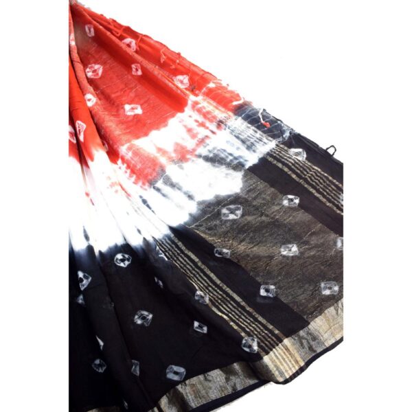 Batik print Cotton Lilen Saree 05