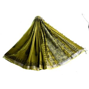 Batik print Cotton Lilen Saree 05