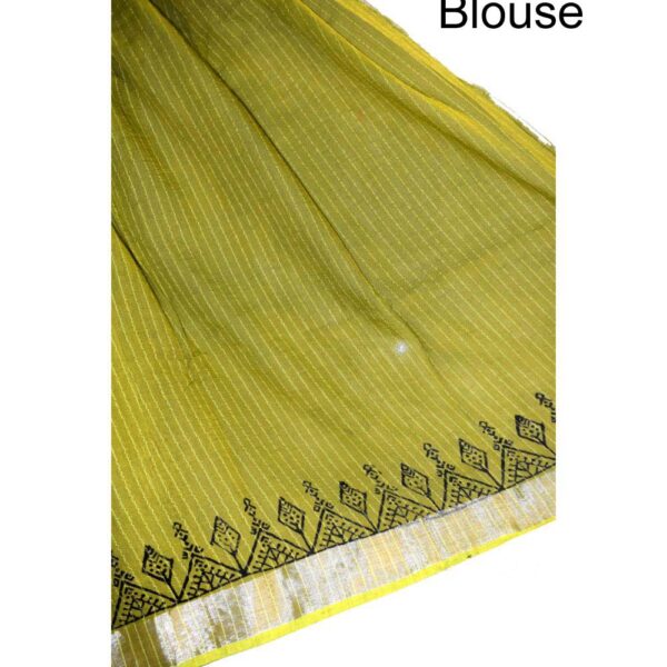 Batik print Cotton Lilen Saree 05