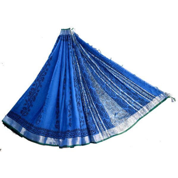 Batik print Cotton Lilen Saree 04
