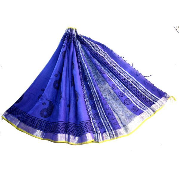 Batik print Cotton Lilen Saree 01