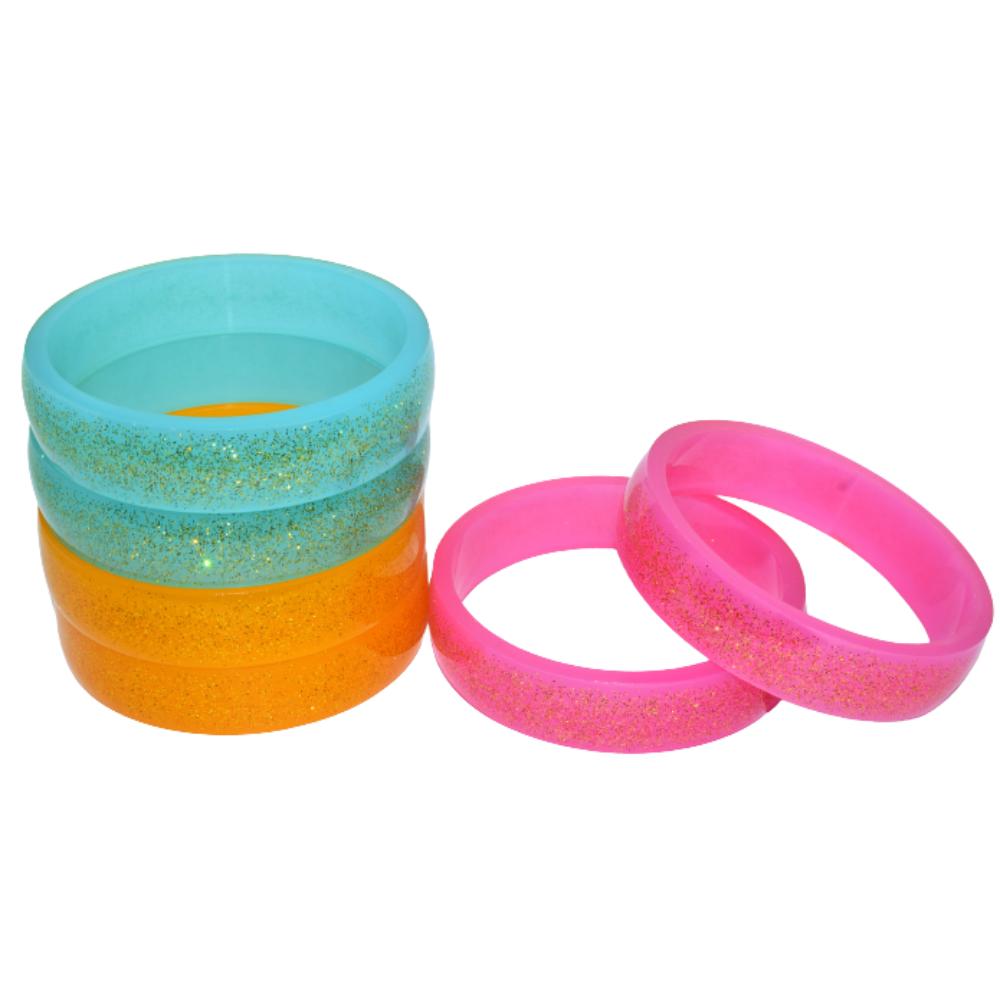Colorful Sparkle Kada Set Pack of 6