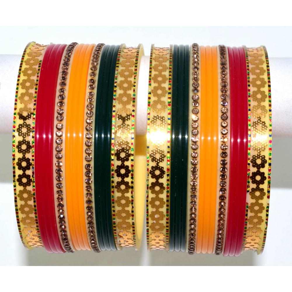 Multicolor choora set
