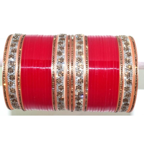 American Diamond Red Choora set