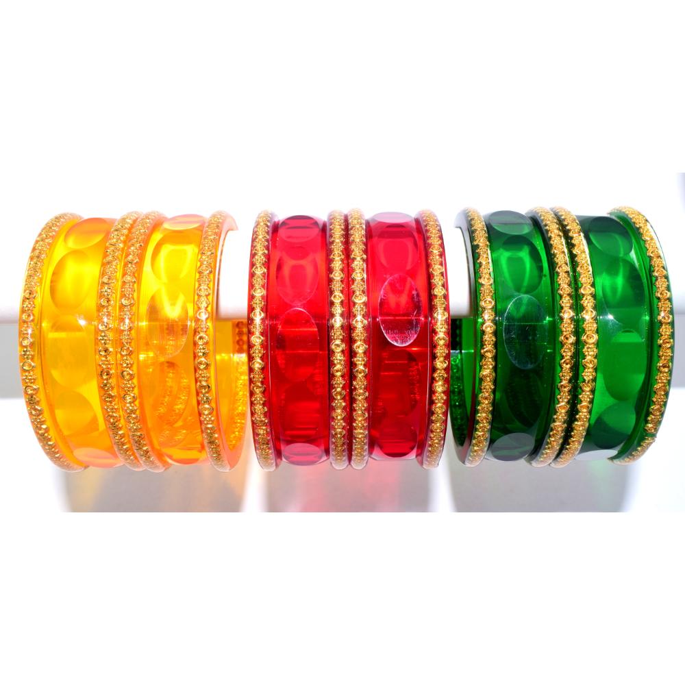 Red Green Yellow Kada set
