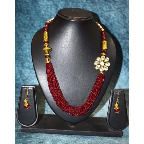 New Designer Beads Long Necklace Set