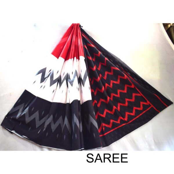 Hand Block Printed Mulmul cotton saree-21