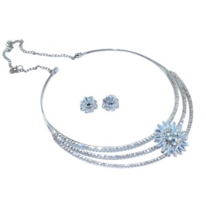 New Designer American Diamond Necklace Set With Earring