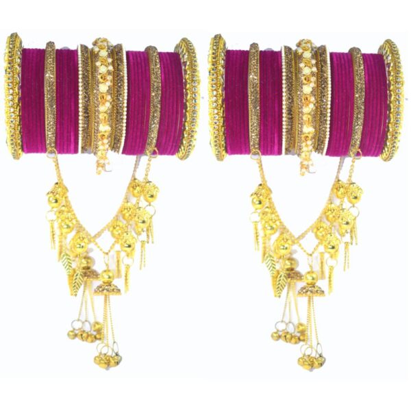 Bridal Red Velvet choora set01