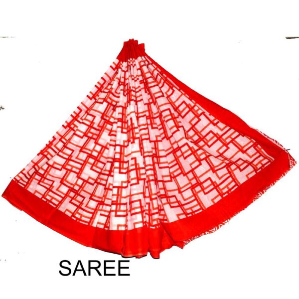 Hand Block Printed Mulmul cotton saree-57