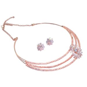 New Designer American Diamond Necklace Set With Earring
