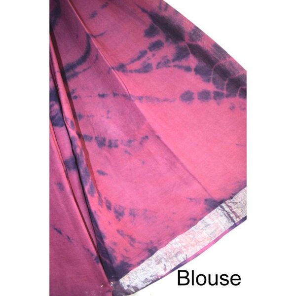 Hand Block printed cotton lilen saree-01
