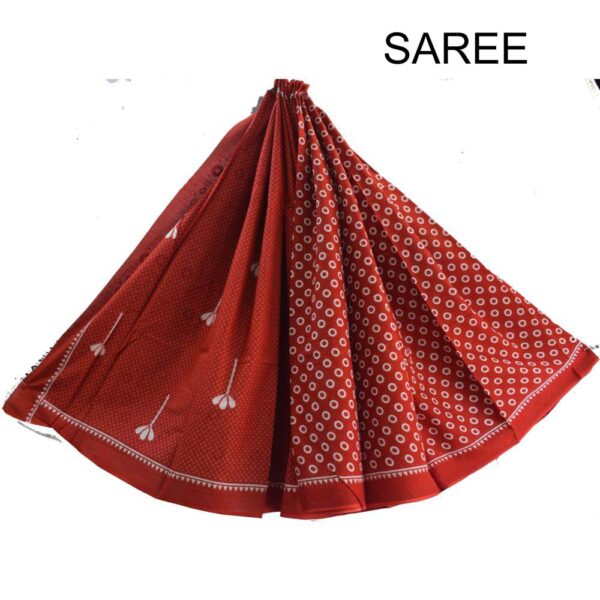 Hand Block Printed Mulmul cotton saree-26