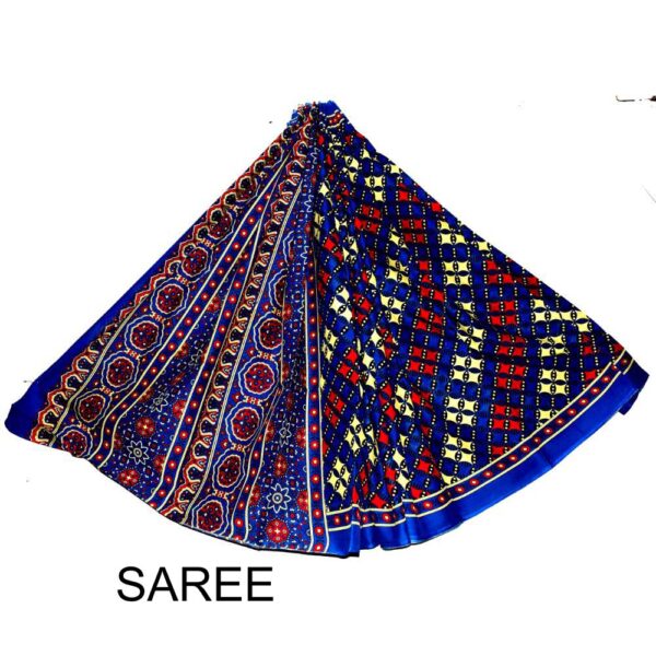 Hand Block Printed Mulmul cotton saree-11