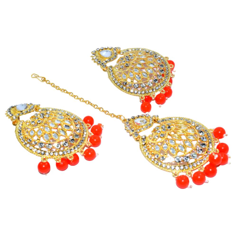 Maang Teeka With Earring Set
