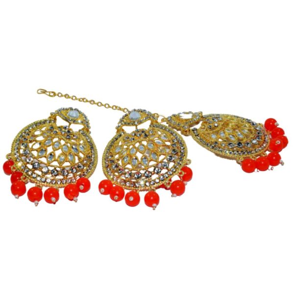 Maang Teeka With Earring Set