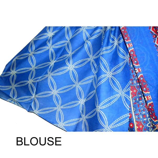 Hand Block Printed Mulmul cotton saree-11