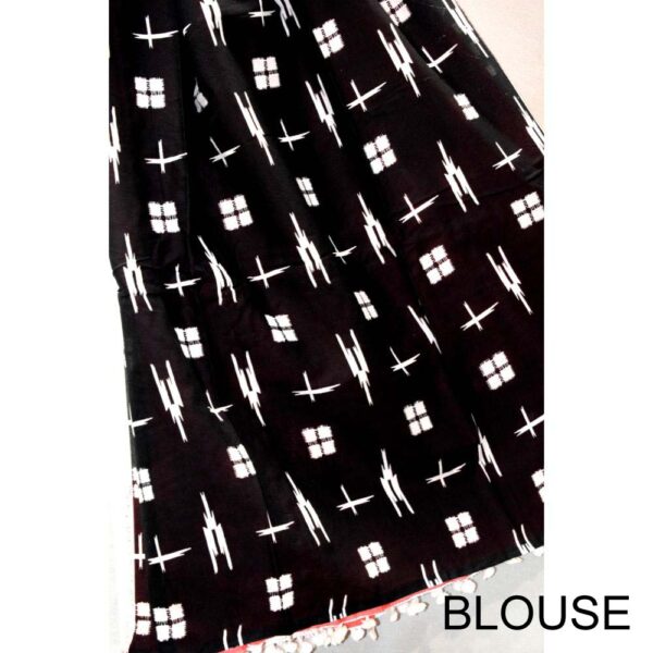 Hand Block Printed Mulmul cotton saree-21