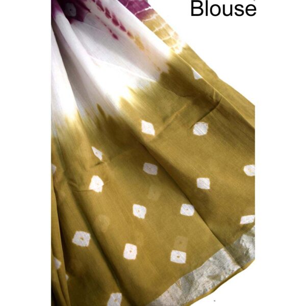 Hand Block printed cotton lilen saree-01