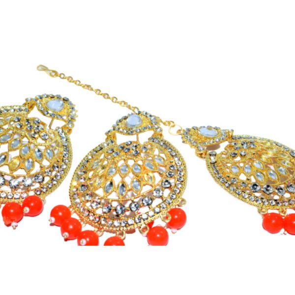 Maang Teeka With Earring Set