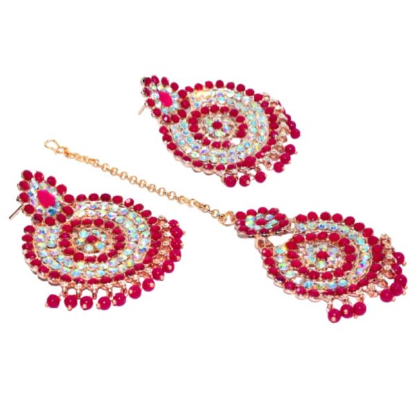 Maang Teeka With Earring Set