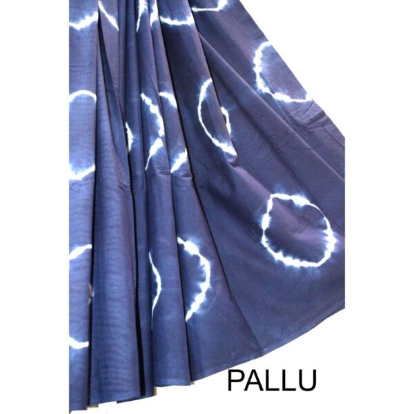 Hand Block Printed Mulmul cotton saree-16