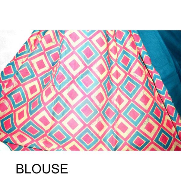 Hand Block Printed Mulmul cotton saree-12