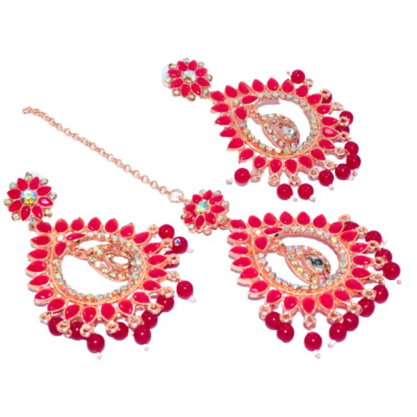 Maang Teeka With Earring Set