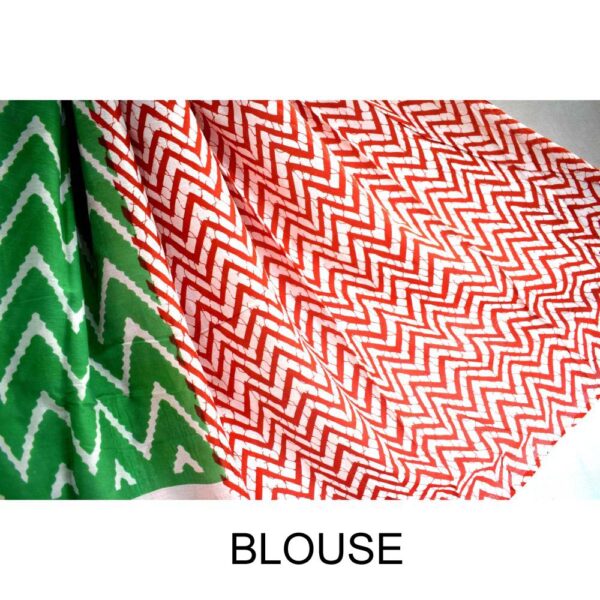 Hand Block Printed Mulmul cotton saree-31