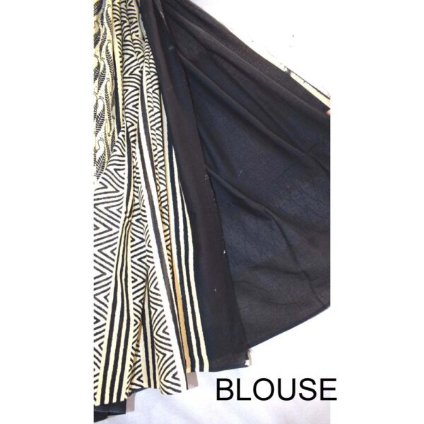 Hand Block Printed Mulmul cotton saree-37