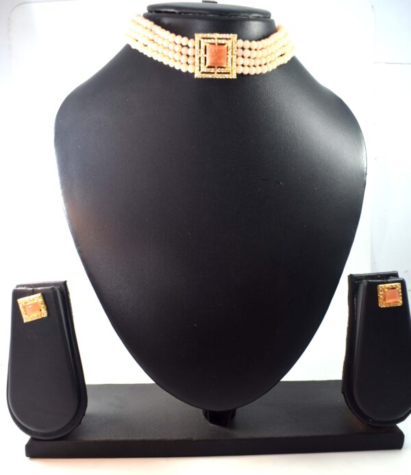 New Designer Beads Long Necklace Set4 With Earring