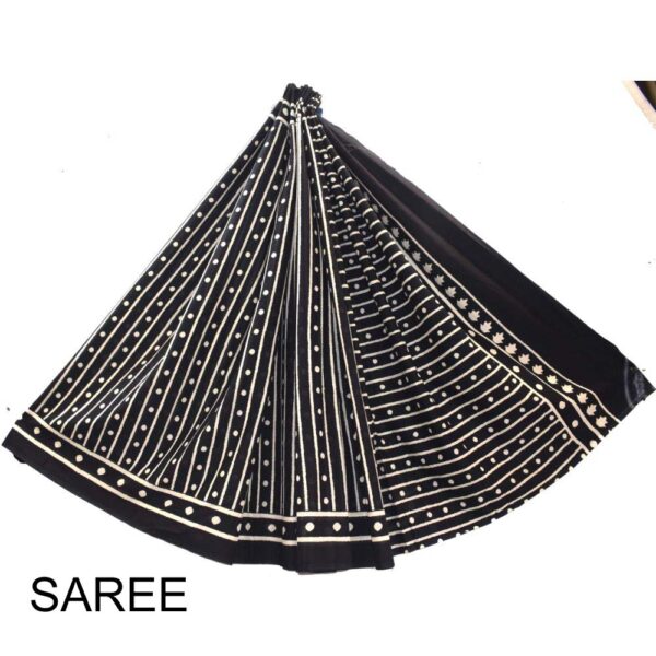 Hand Block Printed Mulmul cotton saree-38