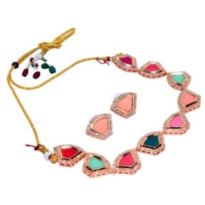 New Designer Crystal Necklace Set With Earring