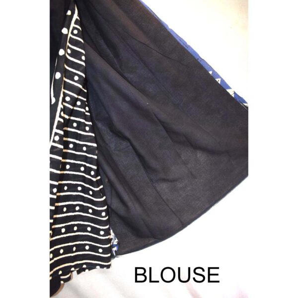 Hand Block Printed Mulmul cotton saree-38