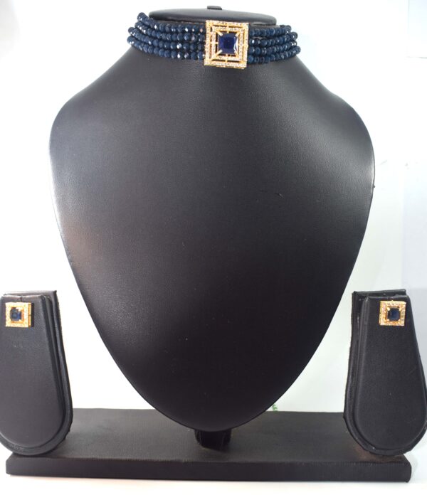 New Designer Beads Long Necklace Set4 With Earring