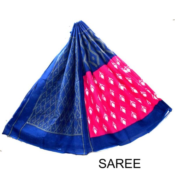 Hand Block Printed Mulmul cotton saree-16